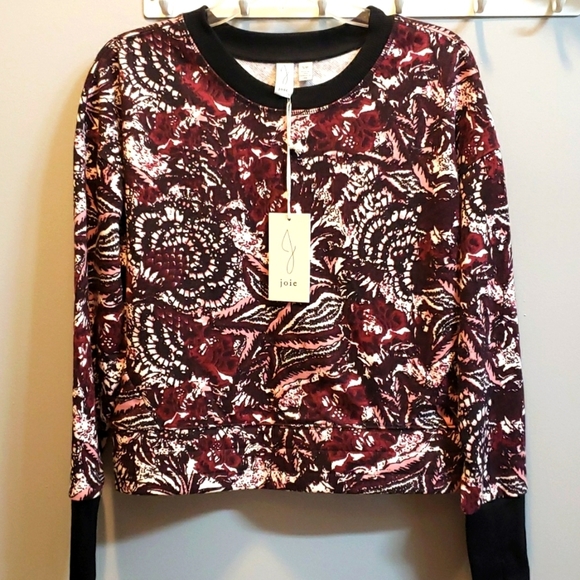 Joie Tops - Joie NWT Cropped Sweatshirt with Thumbhole Cuffs, Small